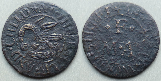 Great Wood Street, M F (A) AT THE EAGLE AND CHILD farthing